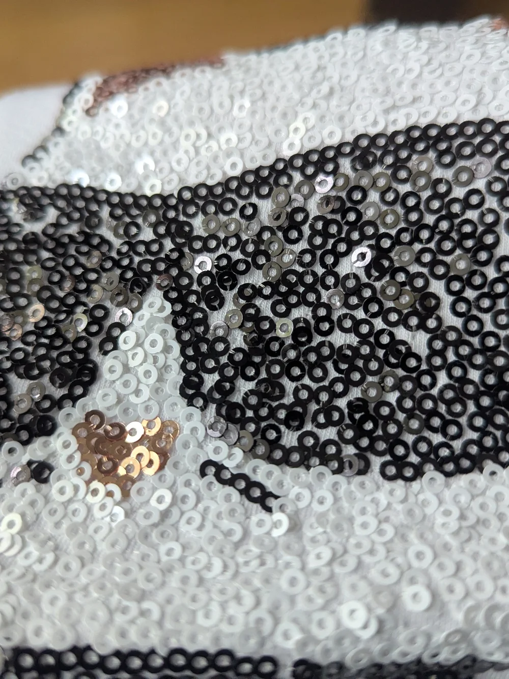 Karl Lagerfeld White Sequin Cat Tee with Black Sequin Sunglasses